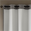 Pemberly Row Ogee Knitted Jacquard Total Blackout Panel in Charcoal