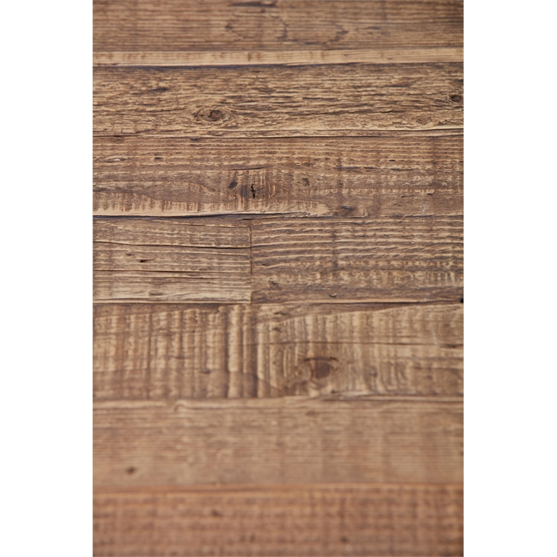 Pemberly Row Contemporary 4-Door Pine Wood Sideboard in Natural Brown