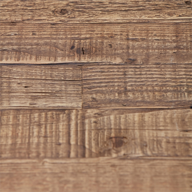 Pemberly Row Contemporary 4-Door Pine Wood Sideboard in Natural Brown