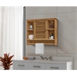 Pemberly Row Natural Spa Transitional Bamboo Compartment Wall Shelf