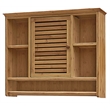 Pemberly Row Natural Spa Transitional Bamboo Compartment Wall Shelf