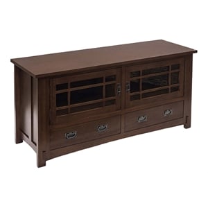 Pemberly Row Contemporary Wood TV Stand for TVs up to 60&quot in Oak