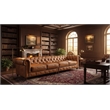 Pemberly Row Top Grain Leather Chesterfield 118