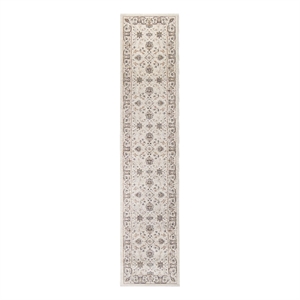 Pemberly Row Contemporary 2'2&quot x 7'6 Ivory Mocha Vintage Indoor Rug