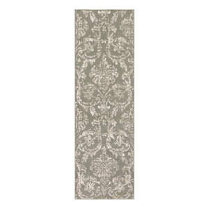 Pemberly Row 7' Runner Olive Fabric Vintage Area Rug (7' Runner)