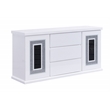 Pemberly Row Contemporary High Gloss White Finish Wood Buffet