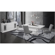 Pemberly Row Contemporary High Gloss White Finish Wood Buffet