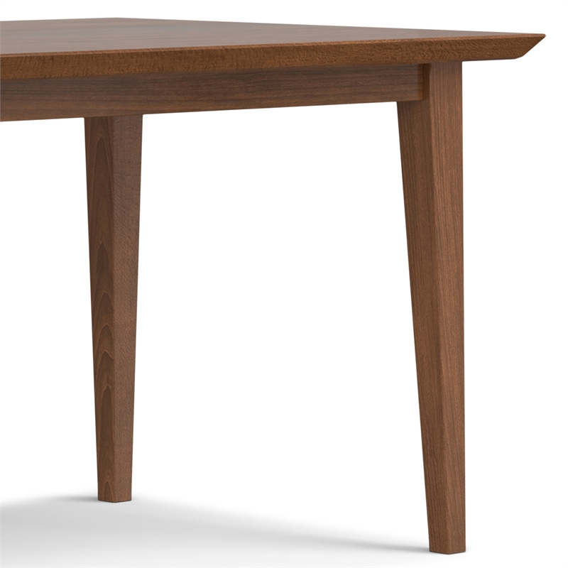 Pemberly Row Rectangle Modern Wood Dining Table in Walnut Brown