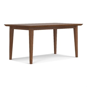 Pemberly Row Rectangle Modern Wood Dining Table in Walnut Brown
