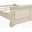 Pemberly Row Traditional Solid Wood King Bed in Ant White Finish