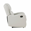 Pemberly Row Upholstered Faux Leather & Wood Manual Recliner in Taupe