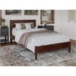 Pemberly Row Twin XL Modern Solid Wood Low Profile Platform Bed in Walnut