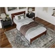 Pemberly Row Twin XL Modern Solid Wood Low Profile Platform Bed in Walnut