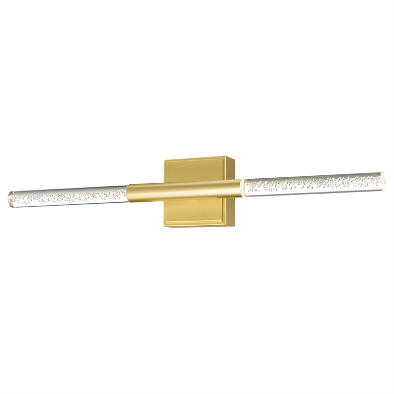 Pemberly Row Contemporary Integrated LED Satin Gold Vanity Light