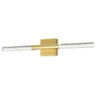 Pemberly Row Contemporary Integrated LED Satin Gold Vanity Light