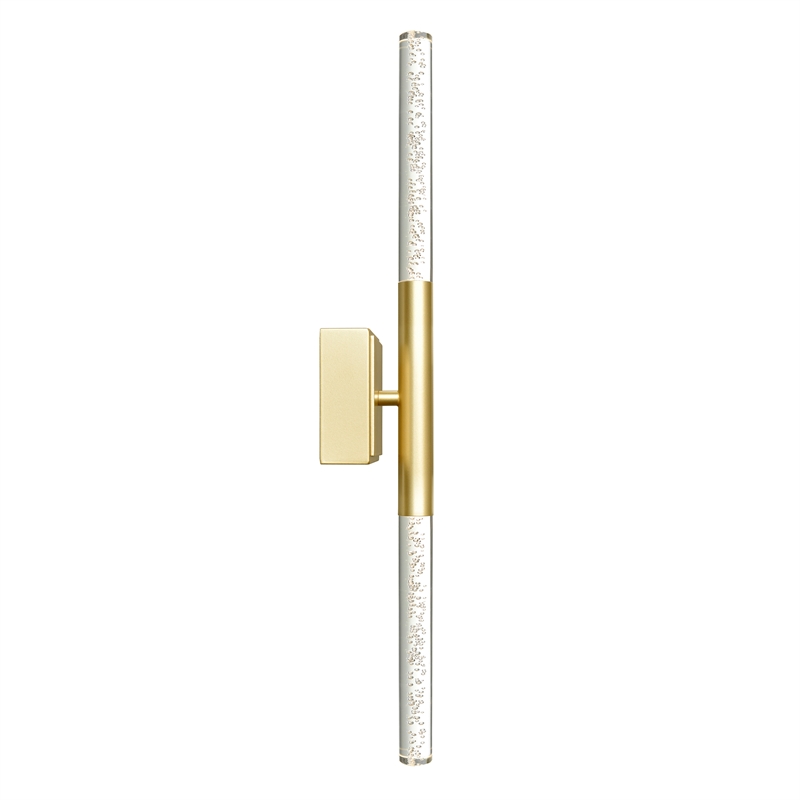 Pemberly Row Contemporary Integrated LED Satin Gold Vanity Light