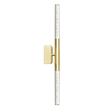 Pemberly Row Contemporary Integrated LED Satin Gold Vanity Light