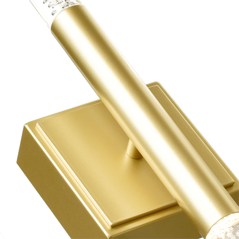 Pemberly Row Contemporary Integrated LED Satin Gold Vanity Light