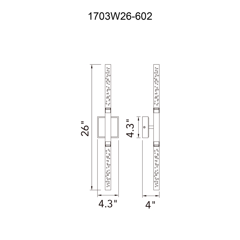 Pemberly Row Contemporary Integrated LED Satin Gold Vanity Light