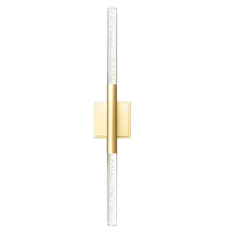 Pemberly Row Contemporary Integrated LED Satin Gold Vanity Light