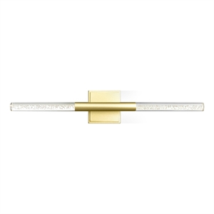 Pemberly Row Contemporary Integrated LED Satin Gold Vanity Light