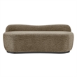 Pemberly Row Contemporary Fabric Bench in Pasadena Taupe Finish