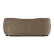 Pemberly Row Contemporary Fabric Bench in Pasadena Taupe Finish