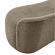 Pemberly Row Contemporary Fabric Bench in Pasadena Taupe Finish