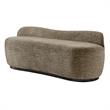 Pemberly Row Contemporary Fabric Bench in Pasadena Taupe Finish