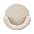 Pemberly Row Contemporary Fabric Swivel Accent Chair in Grenada Cream