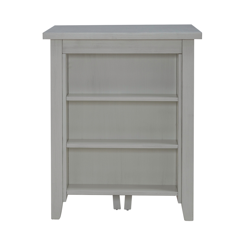 Pemberly Row Contemporary 3 Piece Wood Counter Set in White Finish