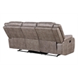 Pemberly Row Traditional Microfiber Reclining Sofa in Taupe Finish