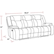 Pemberly Row Traditional Microfiber Reclining Sofa in Taupe Finish