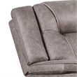 Pemberly Row Traditional Microfiber Reclining Sofa in Taupe Finish