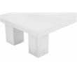 Pemberly Row Contemporary Rectangle Coffee Table Large In Ivory Concrete