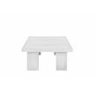 Pemberly Row Contemporary Rectangle Coffee Table Large In Ivory Concrete