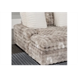 Pemberly Row Contemporary Fabric Lounger Sofa with USB in Gray