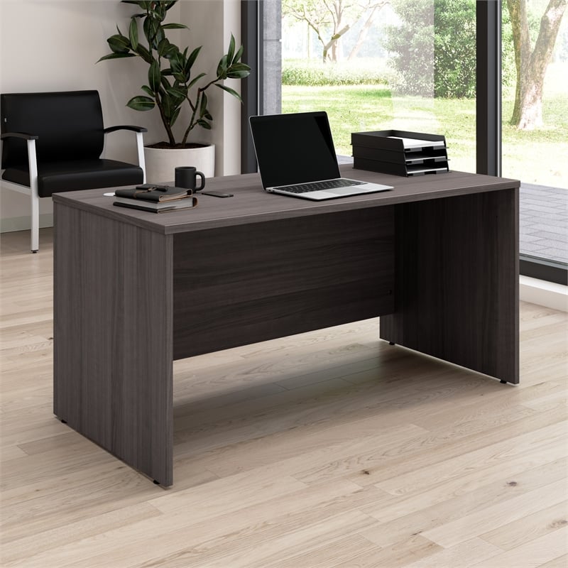 Pemberly Row 60W x 30D Office Desk in Storm Gray - Engineered Wood