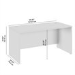 Pemberly Row 60W x 30D Office Desk in Storm Gray - Engineered Wood
