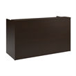Pemberly Row Wood 72W x 30D Reception Desk with Drawers in Mocha Cherry