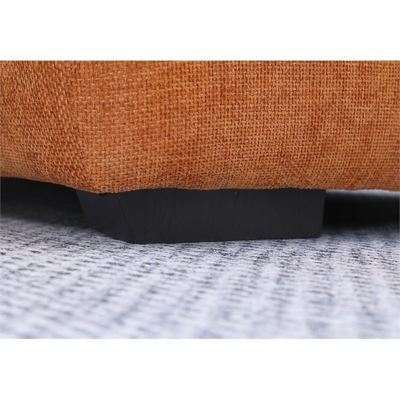 Pemberly Row Modular Chenille Sectional Sofa Chaise with Deep Seats in Caramel