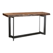 Pemberly Row Contemporary Solid Acacia Wood Console Table in Brown