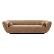 Pemberly Row Contemporary Sofa with Solid Wood Frame in Light Brown