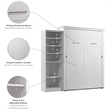 Pemberly Row Queen Murphy Bed with Closet Organizer (94W) - Engineered Wood