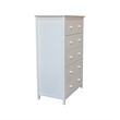 Pemberly Row Solid Wood Bedroom Dresser/Chest with 5 Drawers in White