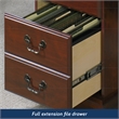 Pemberly Row Engineered Wood Desk with Hutch in Classic Cherry Finish
