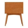 Pemberly Row Contemporary Solid Wood 2 Drawer Nightstand in Light Toffee