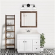 Pemberly Row Vanity Cabinet in White with Cultured Marble Top Fully Assembled