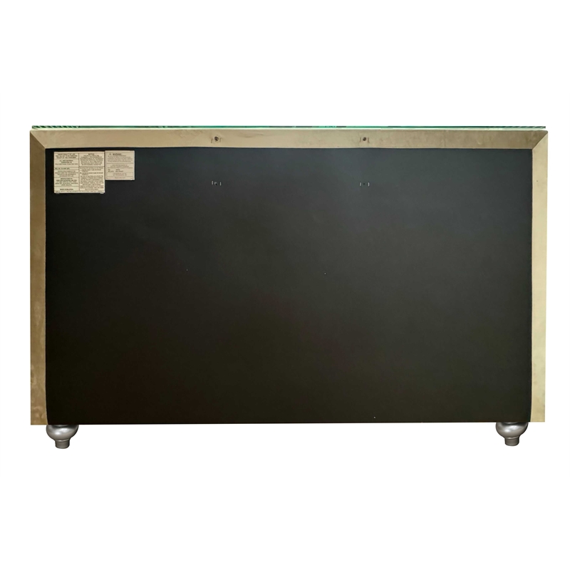 Pemberly Row 9-Drawer Velvet Upholstered and Wood Dresser in Beige