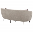 Pemberly Row Fabric Upholstered Channel Back Curved Sofa Beige